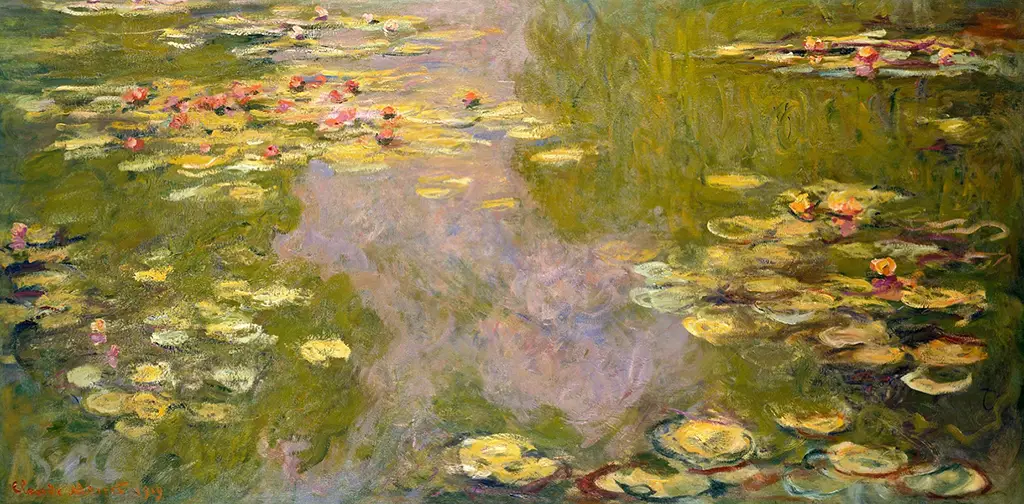 Water Lilies, 1919 in Detail Claude Monet